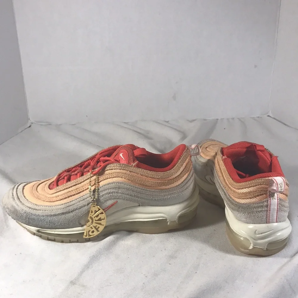 Nike Air Max 97 Sisterhood Cashmere/Orange & Chalk With Gold Charm Sneakers